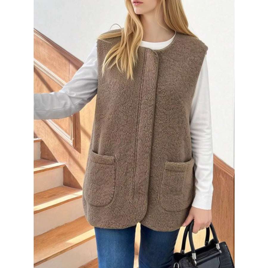 Sherpa Sleeveless Vest Coat Apparel and Accessories