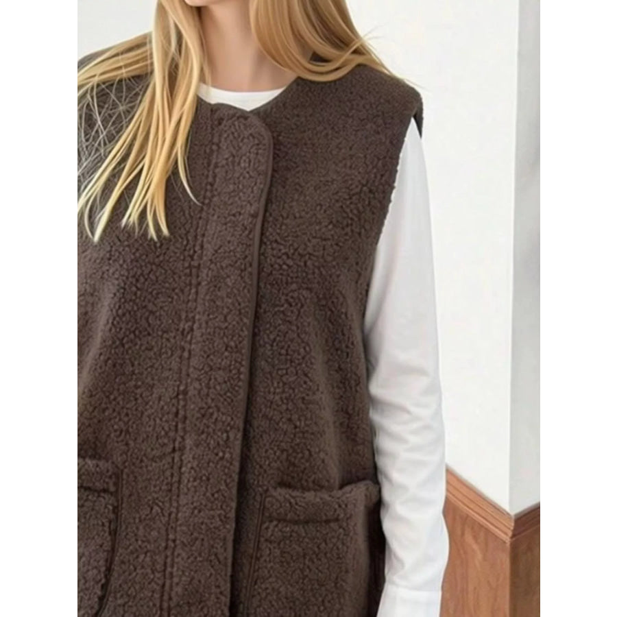 Sherpa Sleeveless Vest Coat Apparel and Accessories
