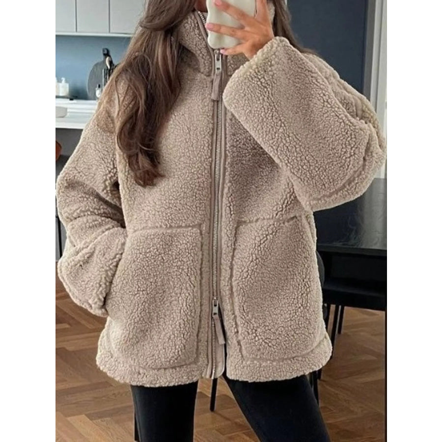 Sherpa Zip-Up Outerwear Apparel and Accessories
