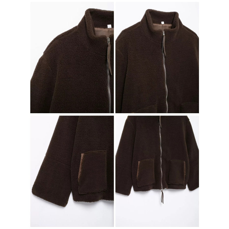 Sherpa Zip-Up Outerwear Apparel and Accessories