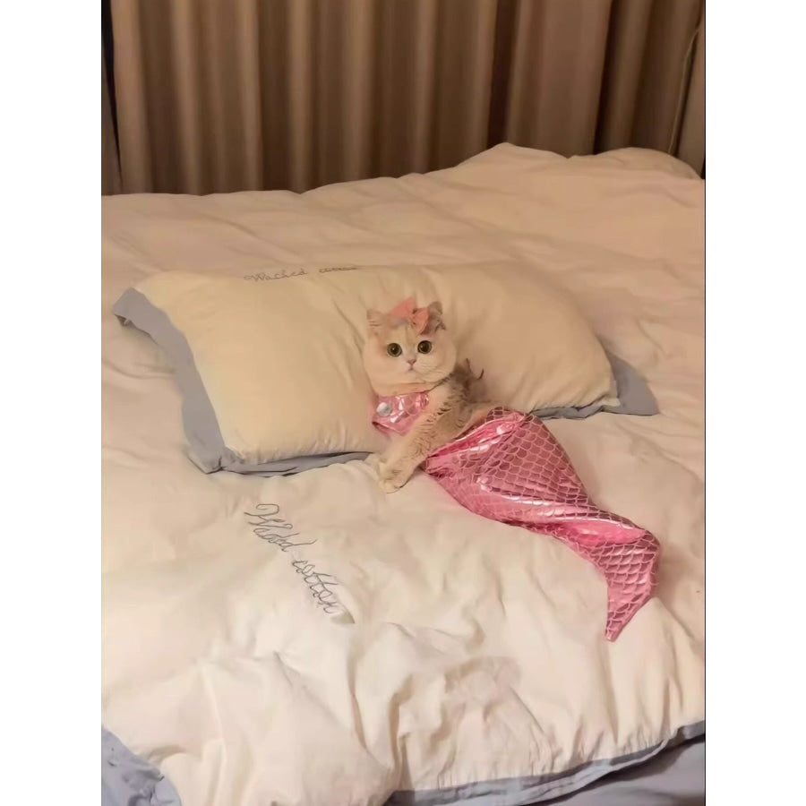 Shiny Mermaid Pet Costume Dress Mermaid [pink] / S Apparel and Accessories