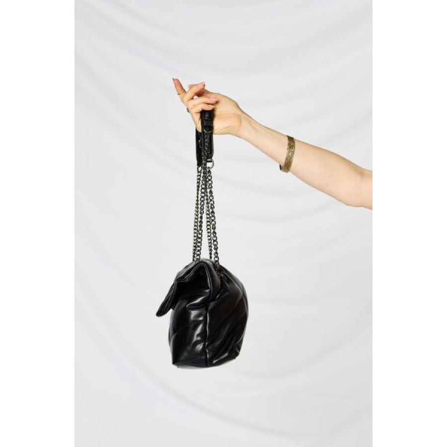 SHOMICO PU Leather Chain Handbag Apparel and Accessories