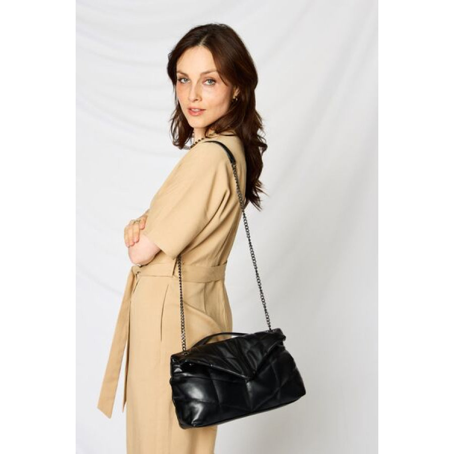 SHOMICO PU Leather Chain Handbag Apparel and Accessories