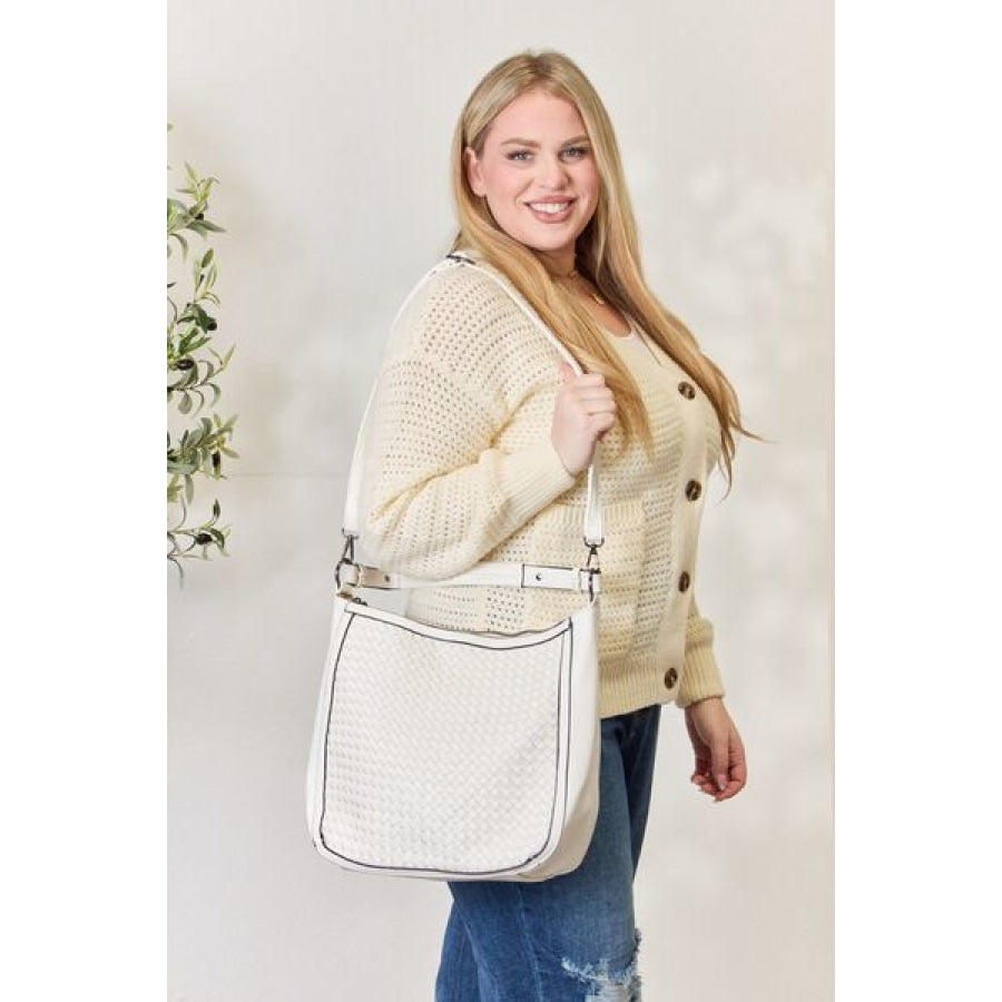 SHOMICO Weaved Vegan Leather Handbag Clothing