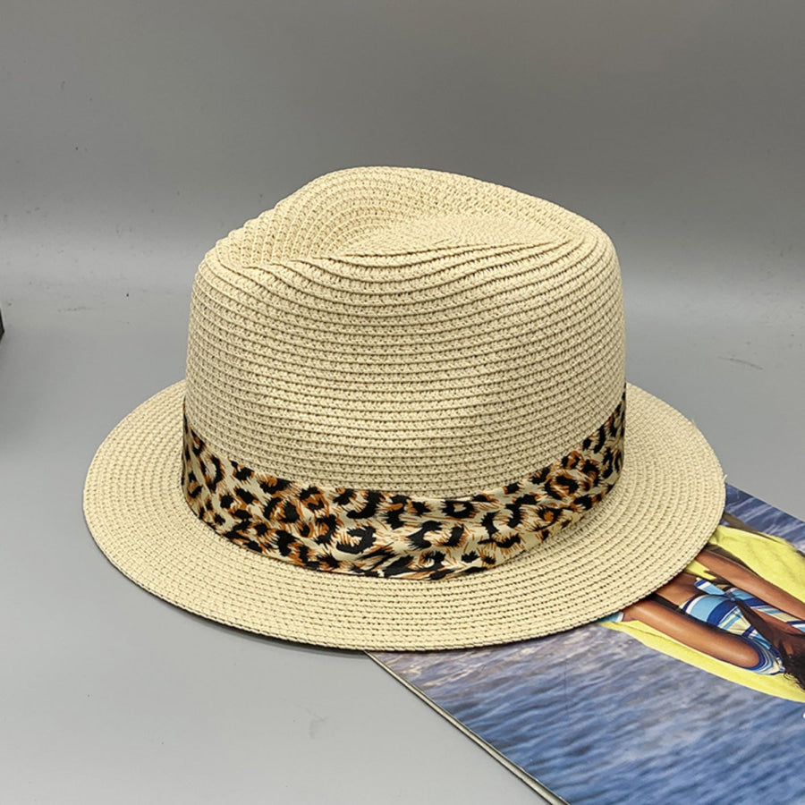 Short Brim Jute Cloth Hat Cream / One Size Apparel and Accessories