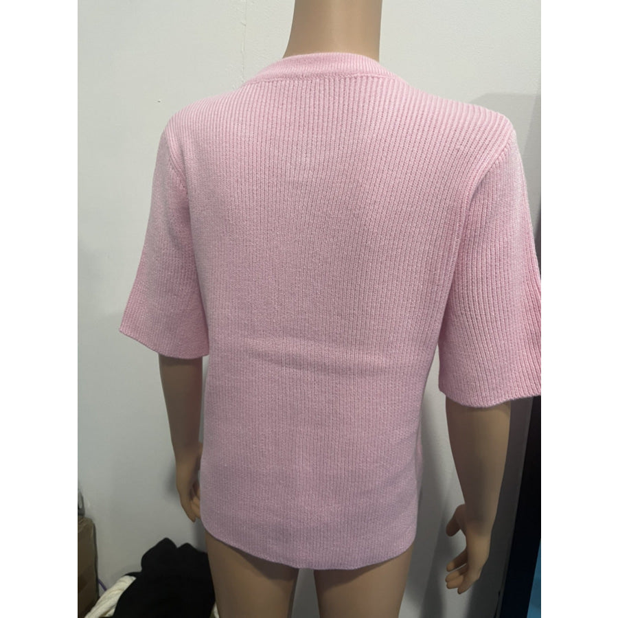 Short Sleeve Button-Down Cardigan Apparel and Accessories