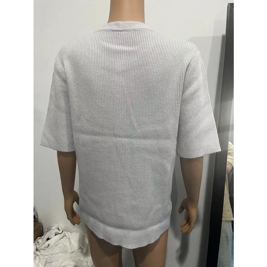 Short Sleeve Button-Down Cardigan Apparel and Accessories