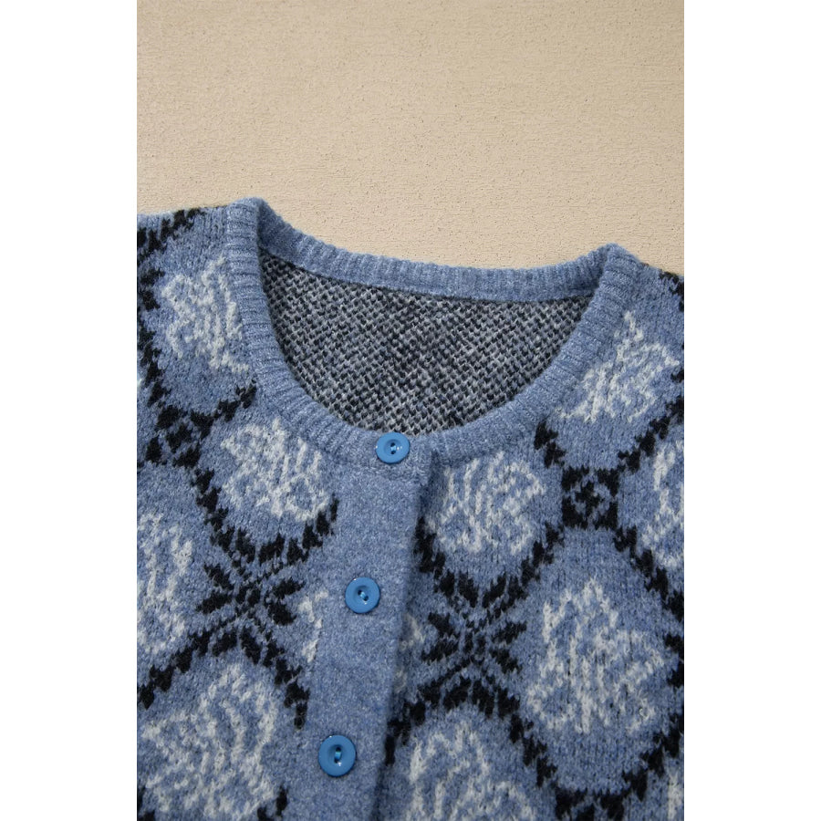 Short Sleeve Button Front Boho Knit Top Cardigan Apparel and Accessories