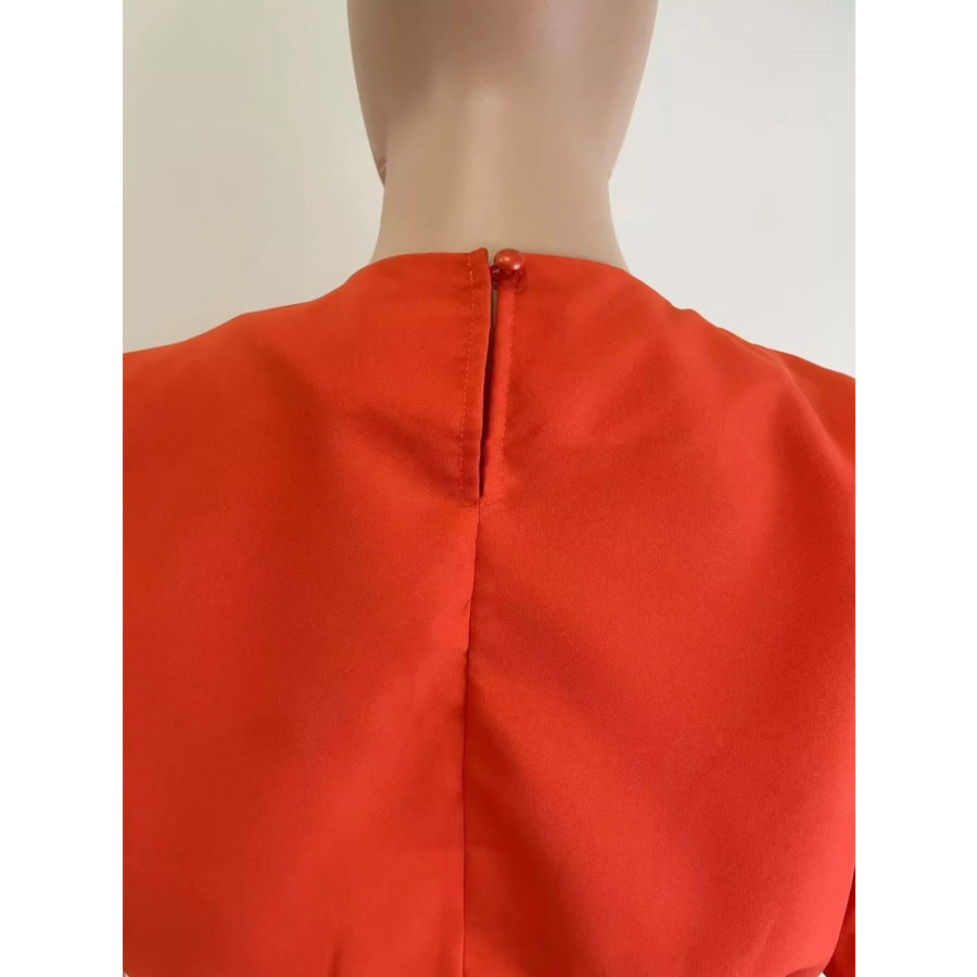 Short Sleeve Crop Top and Skirt Set Apparel and Accessories