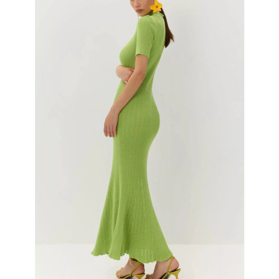 Short Sleeve Knitted Mermaid Dress Apparel and Accessories