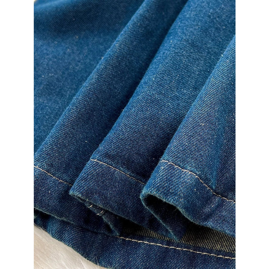 Short Sleeve T-Shirt and Denim Overall Dress Set Apparel and Accessories