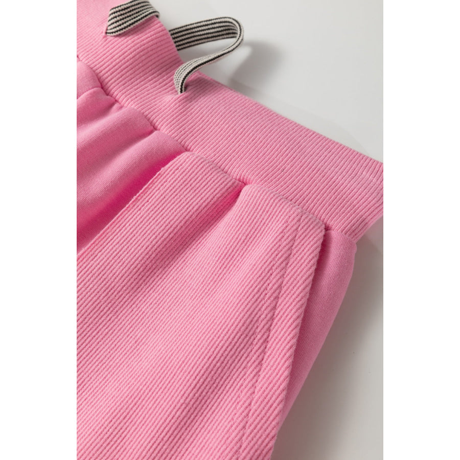 Short Sleeve Top and Drawstring Pants Set Apparel and Accessories