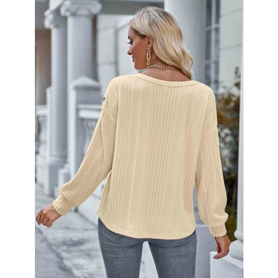 Shoulder Detail Round Neck Top