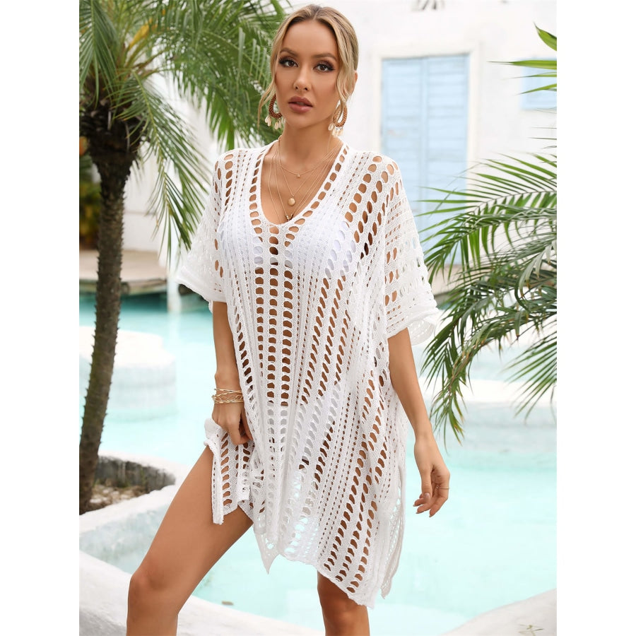 Side Slit Dolman Sleeve Cover-Up