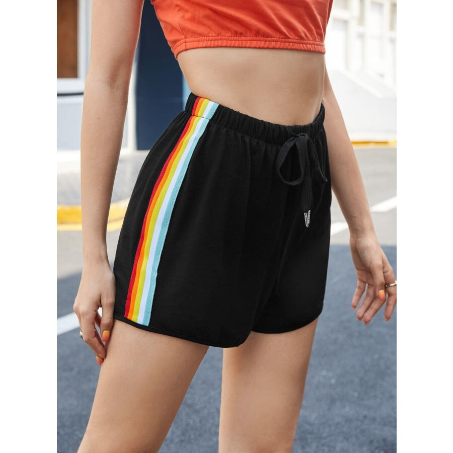 Side Stripe Drawstring Shorts