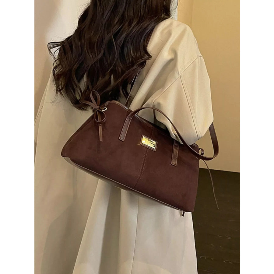 Side Tied Shoulder Bag Brown / onesize Apparel and Accessories