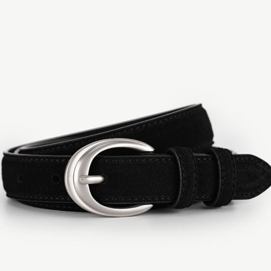 Silver Buckle Belt Black / ONESIZE Apparel and Accessories