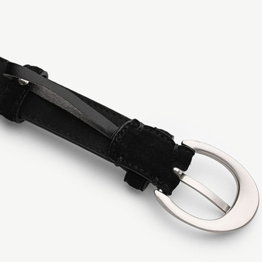 Silver Buckle Belt Black / ONESIZE Apparel and Accessories