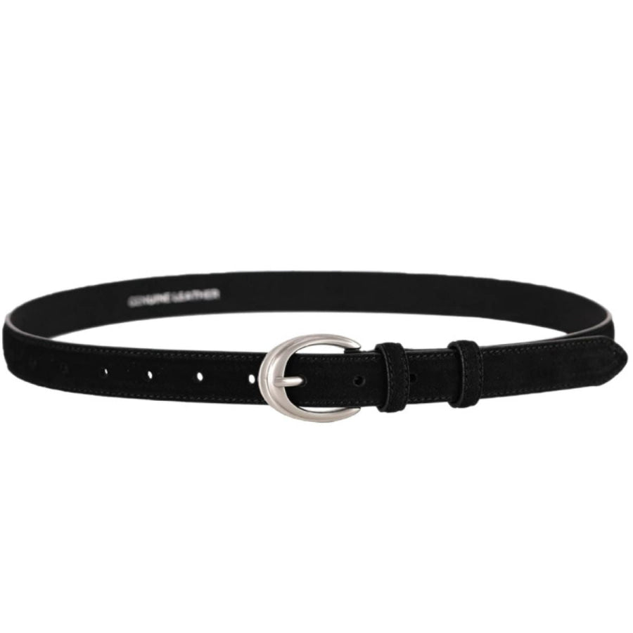 Silver Buckle Belt Black / ONESIZE Apparel and Accessories
