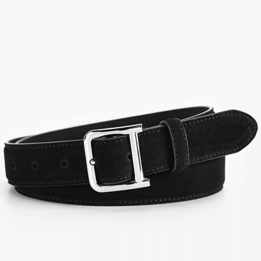 Silver Buckle Belt Black / ONESIZE Apparel and Accessories