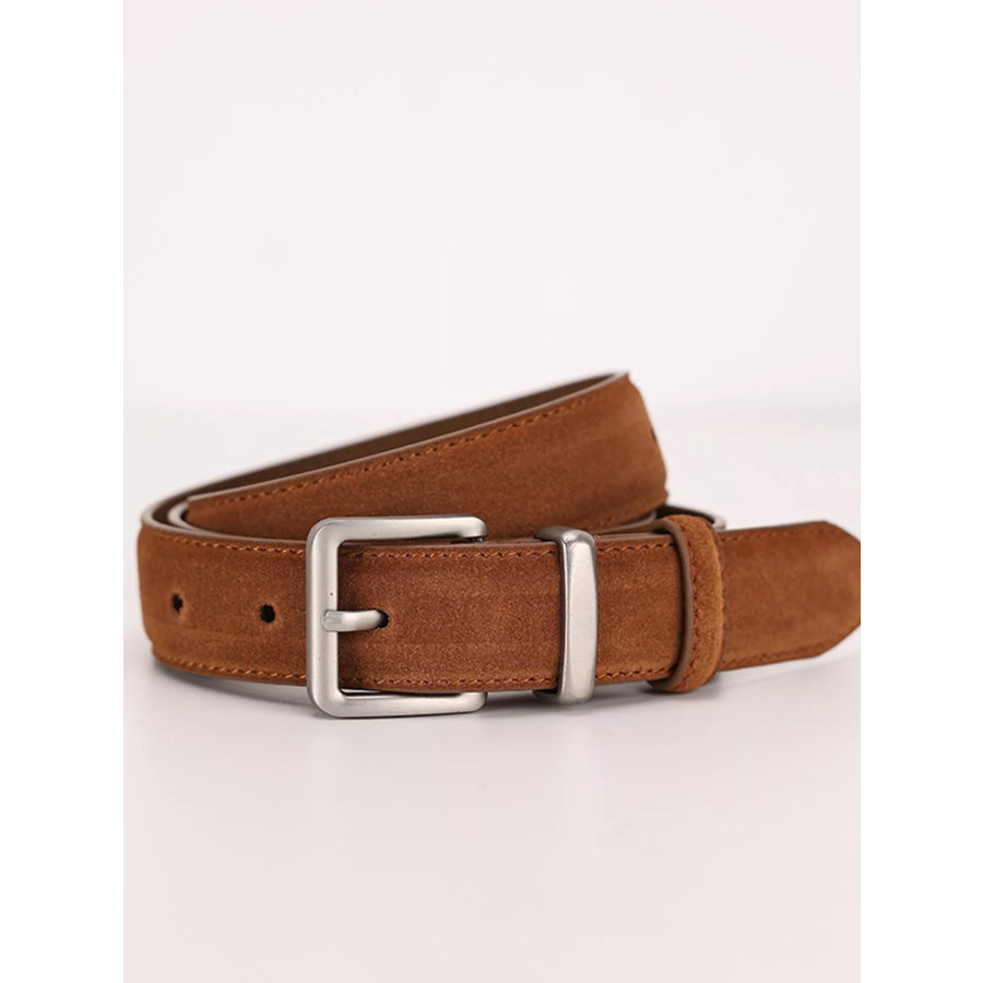 Silver Buckle Belt Brown / ONESIZE Apparel and Accessories