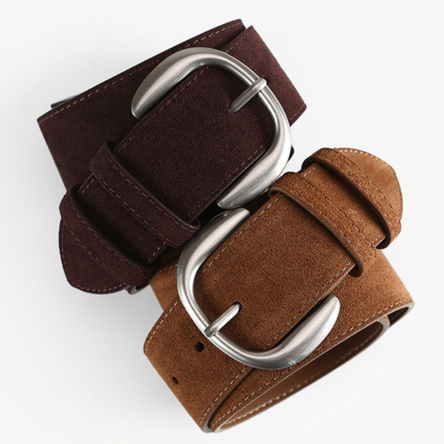 Silver Buckle Wide Waist Belt Apparel and Accessories