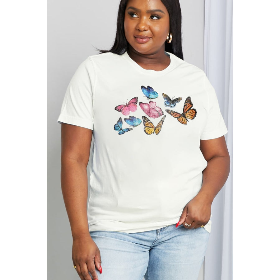 Simply Love Full Size Butterfly Graphic Cotton Tee