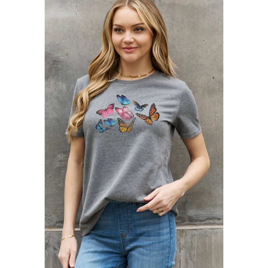 Simply Love Full Size Butterfly Graphic Cotton Tee