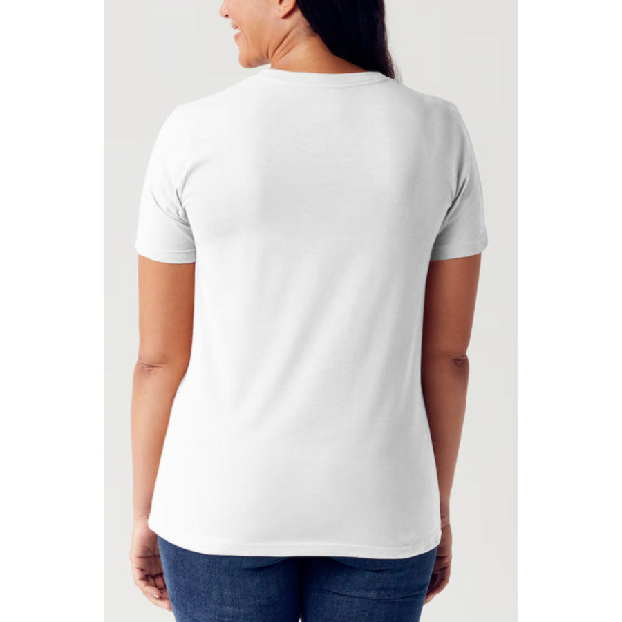 Simply Love Full Size Cute Graphic Short Sleeve Tubular T-Shirt White / S Apparel and Accessories