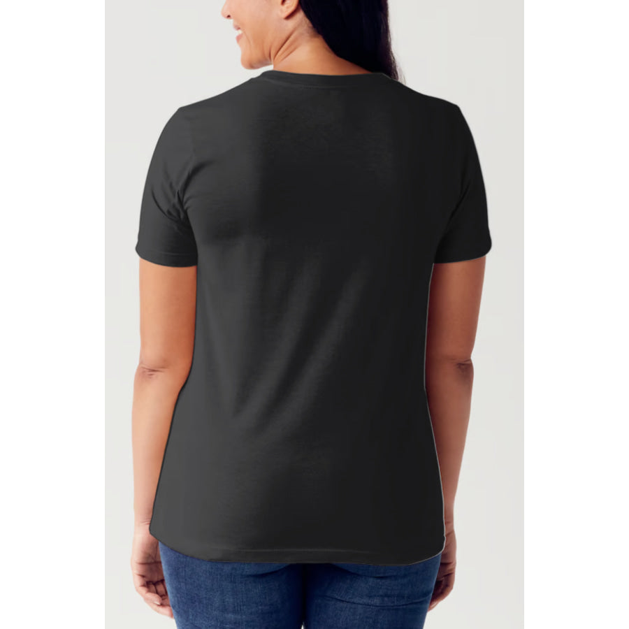 Simply Love Full Size CUTESY MINDFUL DEMURE Short Sleeve Tubular T-Shirt Black / S Apparel and Accessories