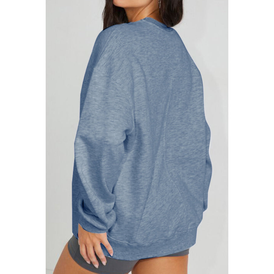 Simply Love Simply Love Full Size DOG MOM Graphic Sweatshirt Cloudy Blue / S