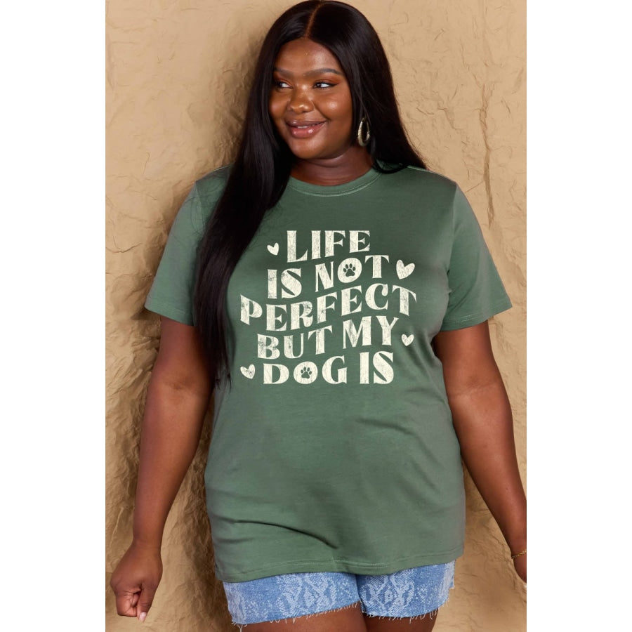 Simply Love Full Size Dog Slogan Graphic Cotton T-Shirt