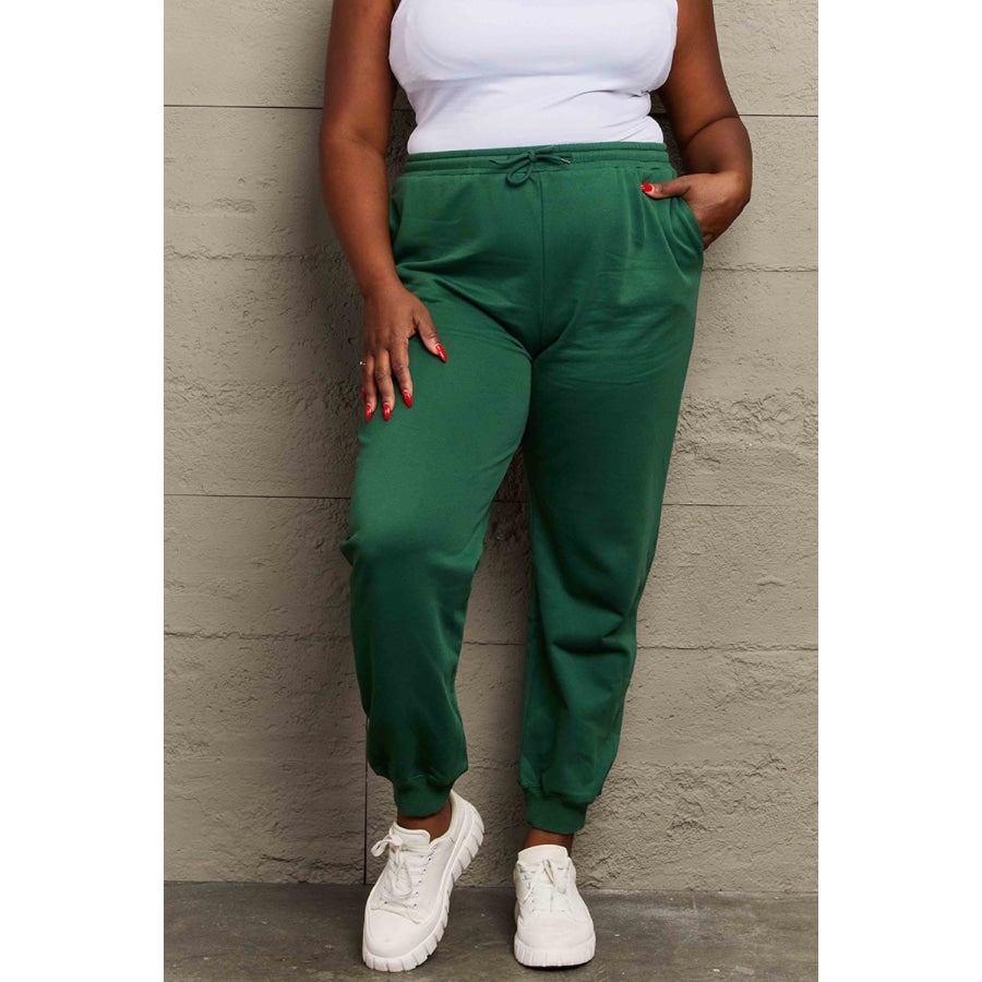 Simply Love Full Size Drawstring Sweatpants Green / S