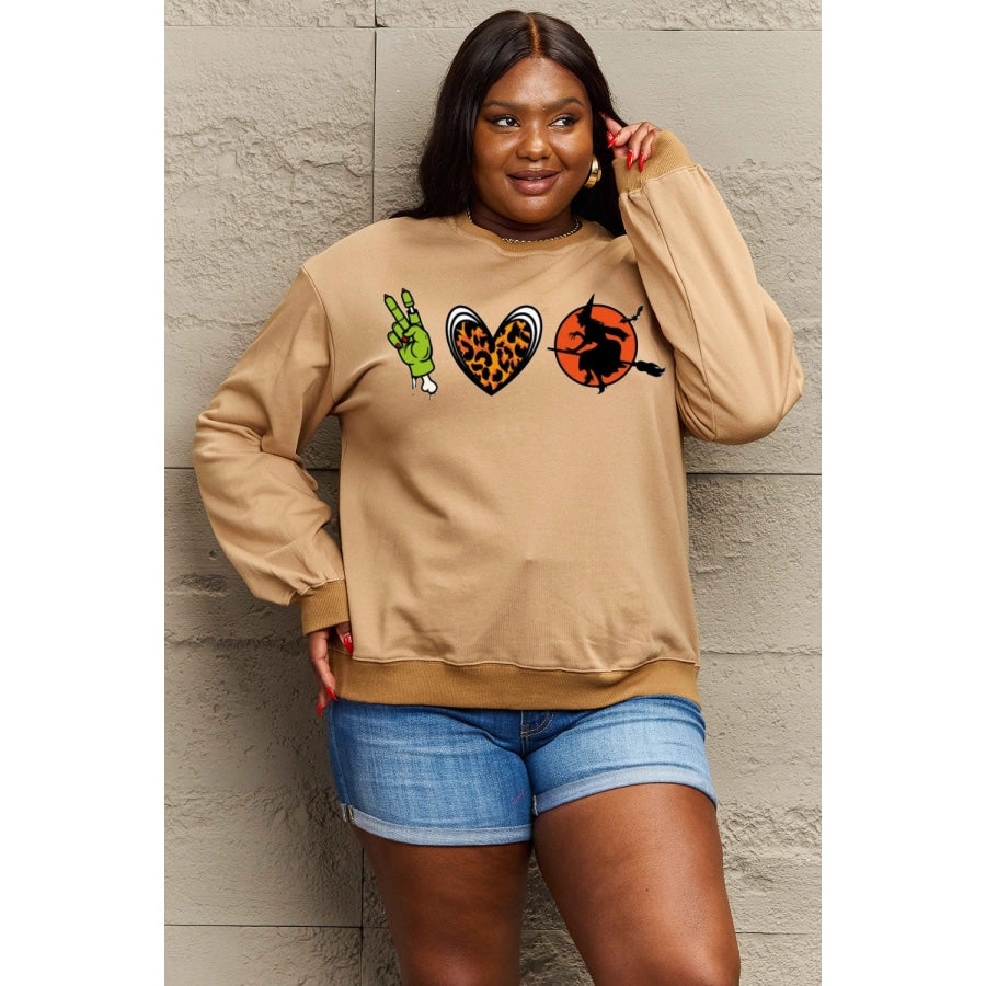 Simply Love Full Size Drop Shoulder Graphic Sweatshirt