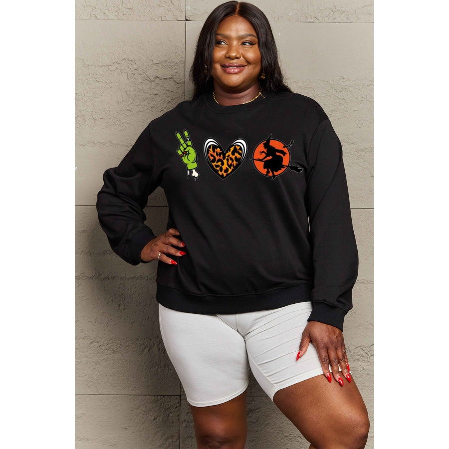 Simply Love Full Size Drop Shoulder Graphic Sweatshirt