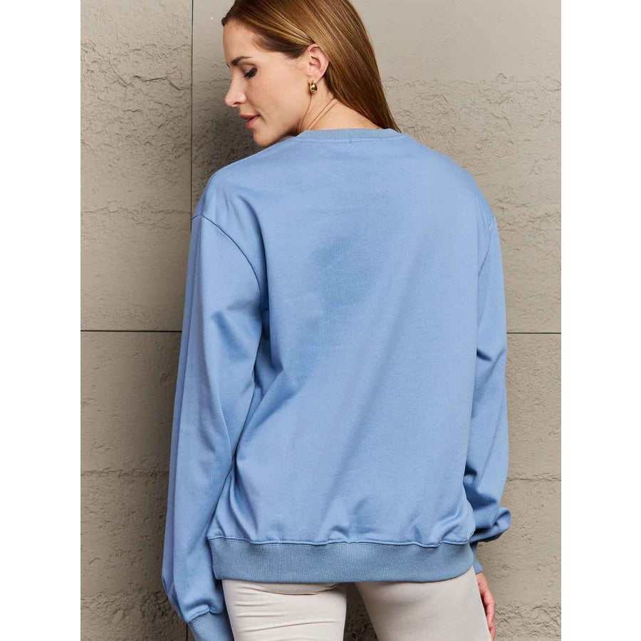 Simply Love Full Size Dropped Shoulder Sweatshirt