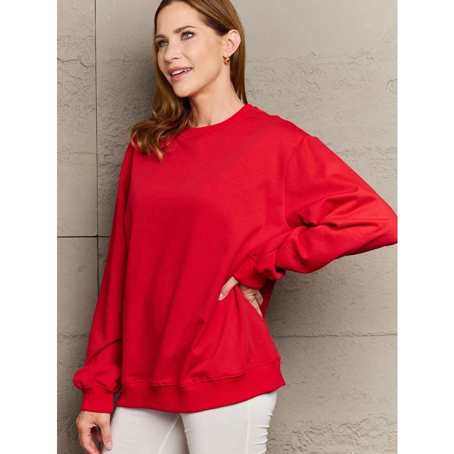 Simply Love Full Size Dropped Shoulder Sweatshirt