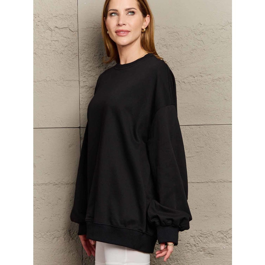 Simply Love Full Size Dropped Shoulder Sweatshirt