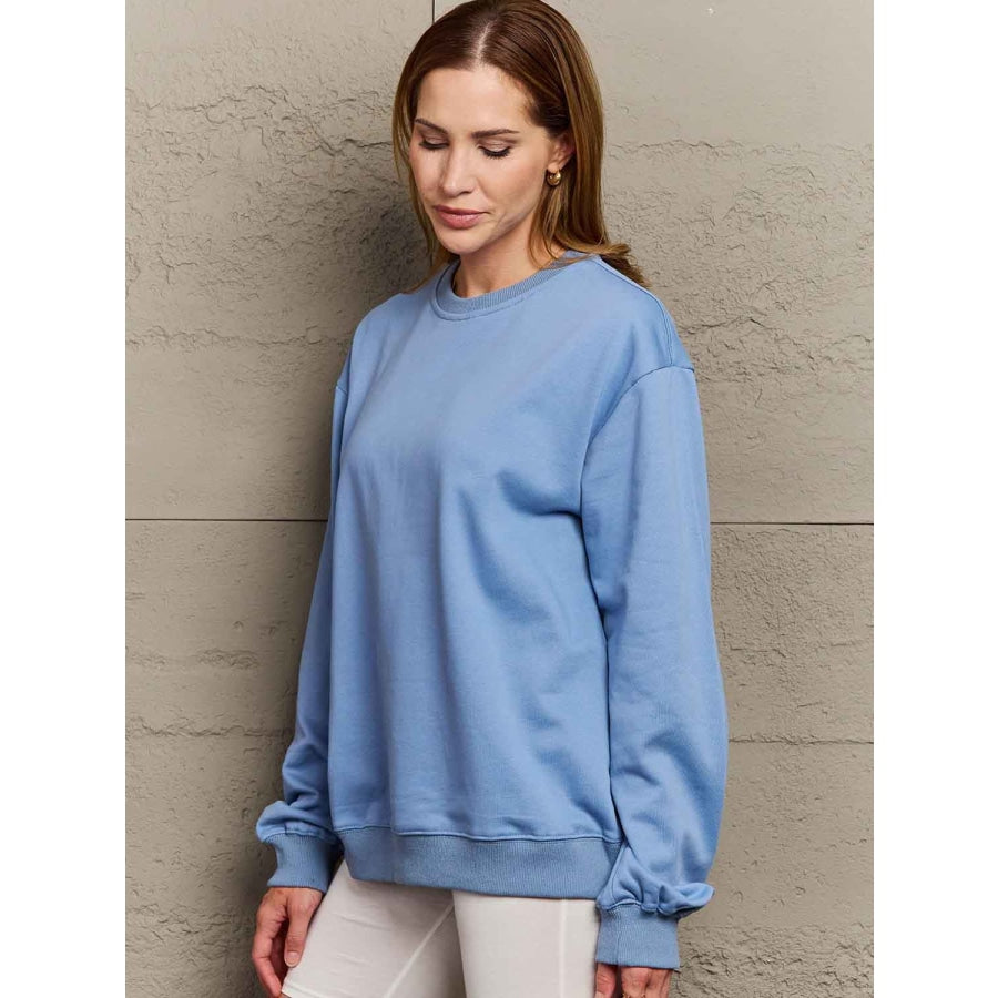 Simply Love Full Size Dropped Shoulder Sweatshirt