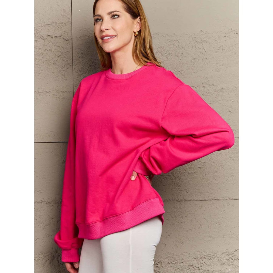 Simply Love Full Size Dropped Shoulder Sweatshirt