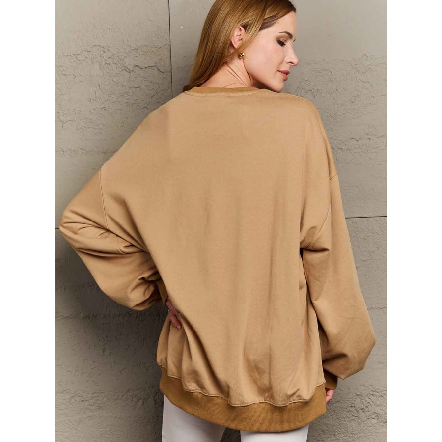 Simply Love Full Size Dropped Shoulder Sweatshirt