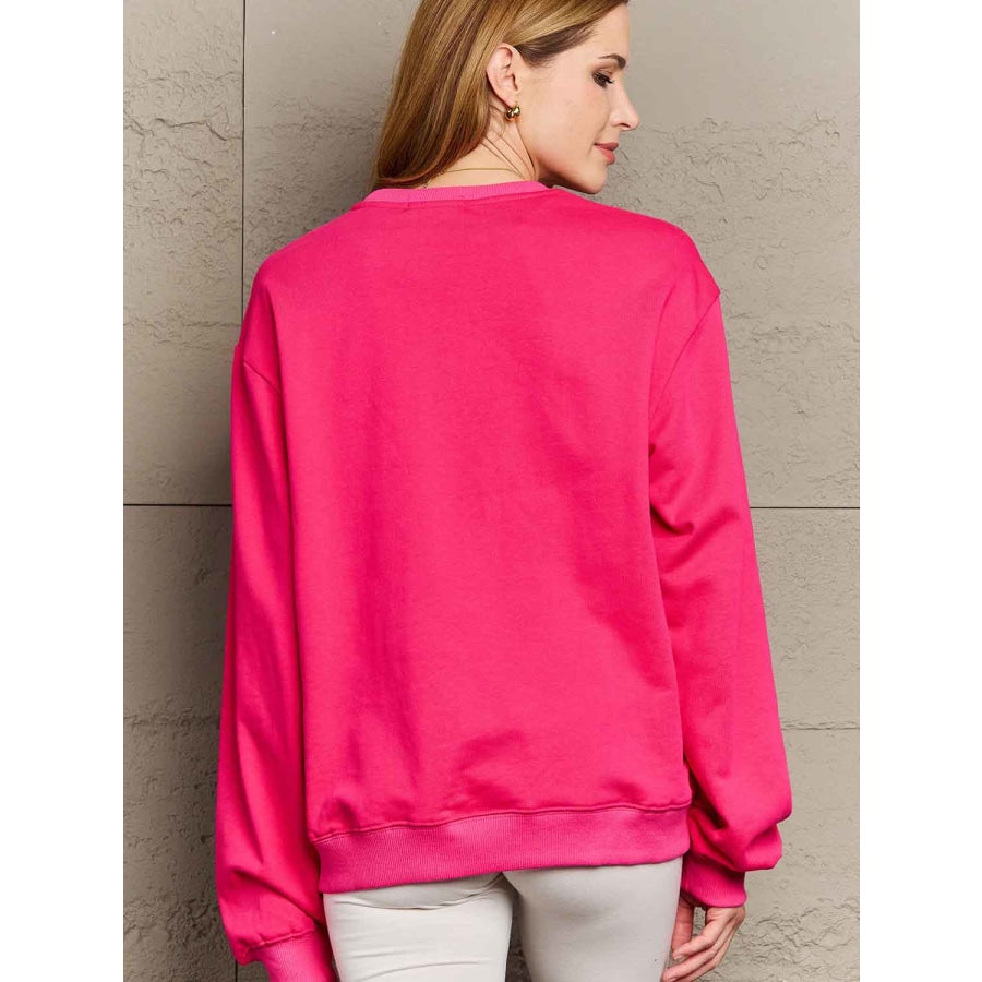 Simply Love Full Size Dropped Shoulder Sweatshirt