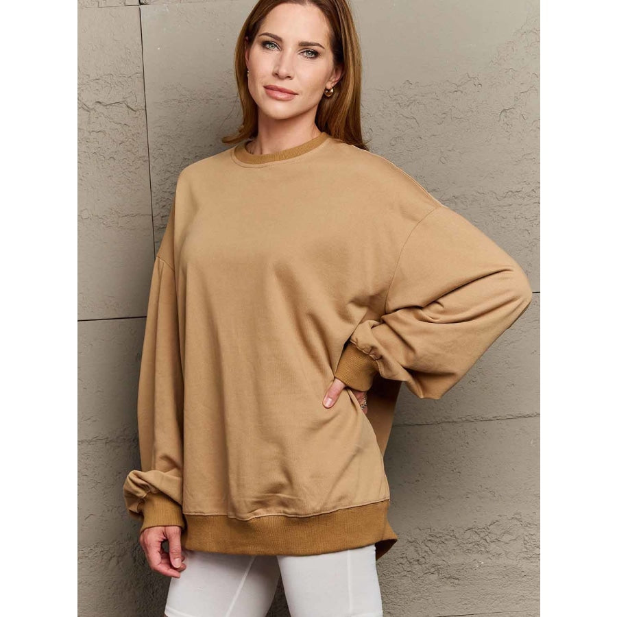 Simply Love Full Size Dropped Shoulder Sweatshirt