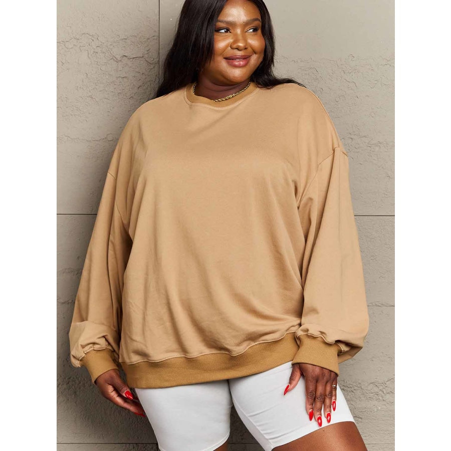 Simply Love Full Size Dropped Shoulder Sweatshirt