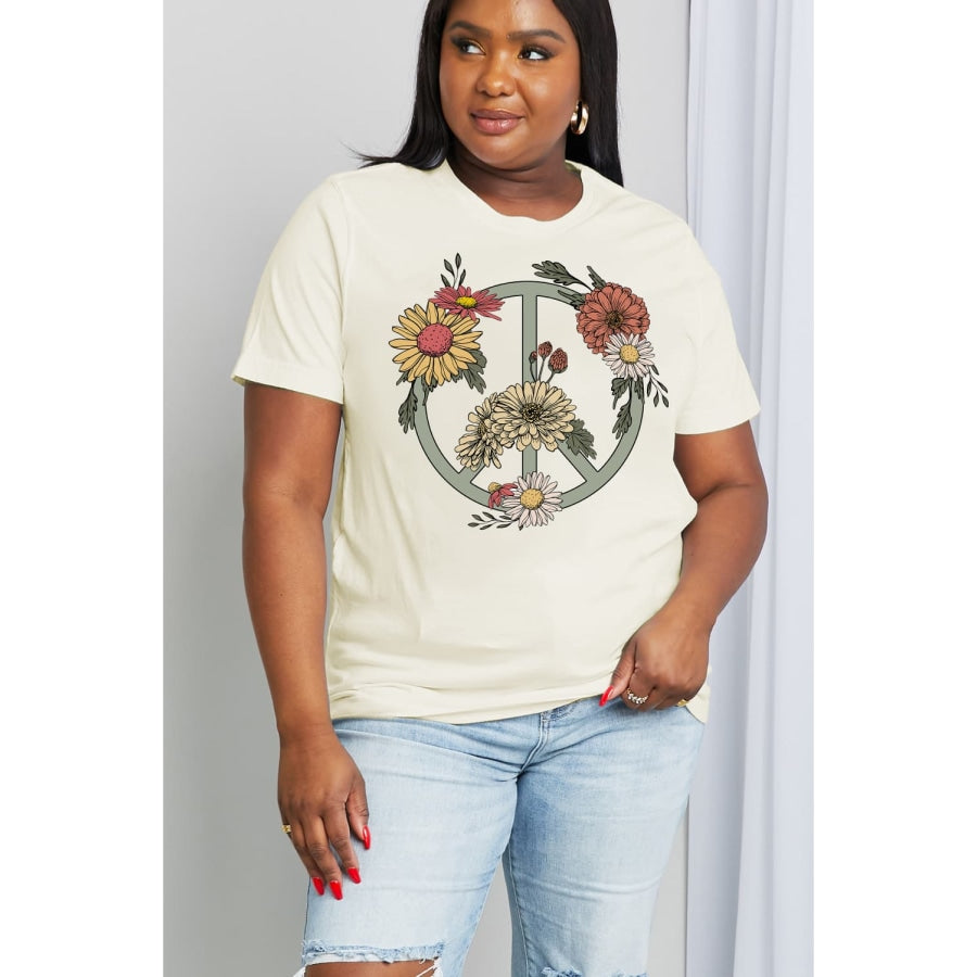 Simply Love Full Size Flower Graphic Cotton Tee