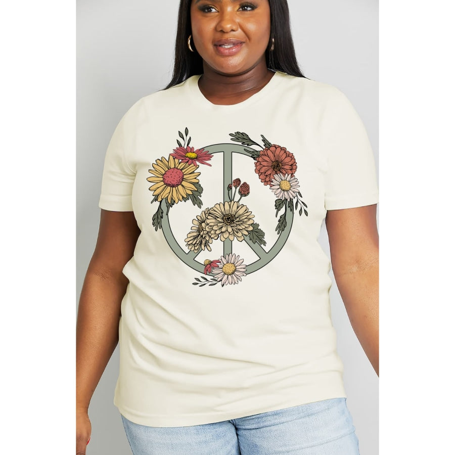 Simply Love Full Size Flower Graphic Cotton Tee