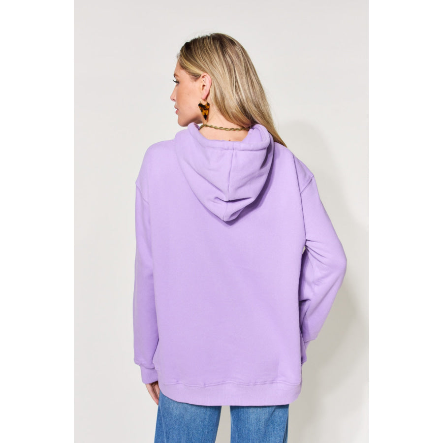 Simply Love Full Size Graphic Long Sleeve Hoodie Lavender / S Apparel and Accessories