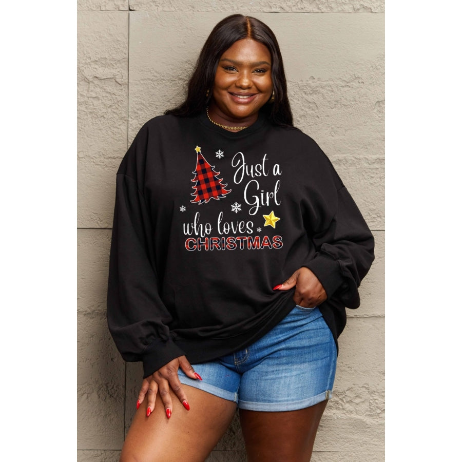 Simply Love Full Size Graphic Sweatshirt Black / S