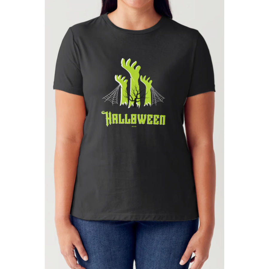 Simply Love Full Size HALLOWEEN Graphic Short Sleeve Tubular T-Shirt Black / S Apparel and Accessories