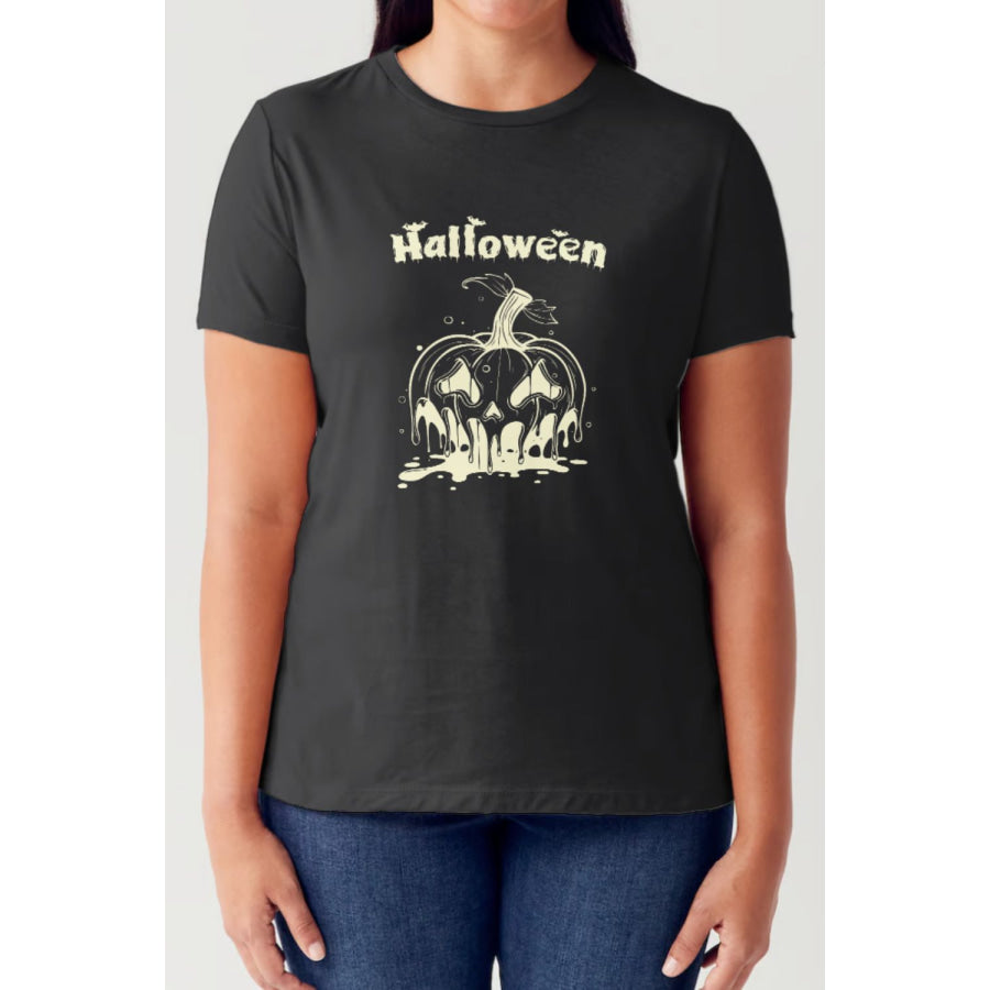 Simply Love Full Size HALLOWEEN Short Sleeve Tubular T-Shirt Black / S Apparel and Accessories